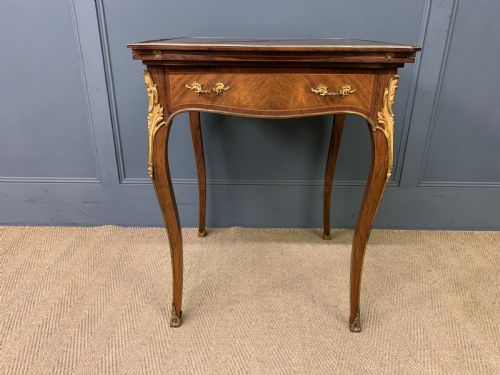 MAPLE CO INLAID ROSEWOOD ENVELOPE CARD TABLE - ADDITIONAL PHOTO 4