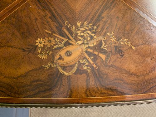 MAPLE CO INLAID ROSEWOOD ENVELOPE CARD TABLE - ADDITIONAL PHOTO 5