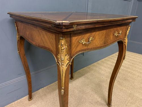 MAPLE CO INLAID ROSEWOOD ENVELOPE CARD TABLE - ADDITIONAL PHOTO 6