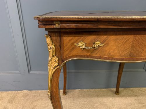 MAPLE CO INLAID ROSEWOOD ENVELOPE CARD TABLE - ADDITIONAL PHOTO 7