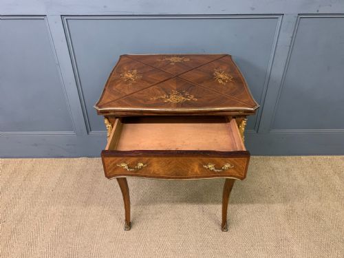 MAPLE CO INLAID ROSEWOOD ENVELOPE CARD TABLE - ADDITIONAL PHOTO 10