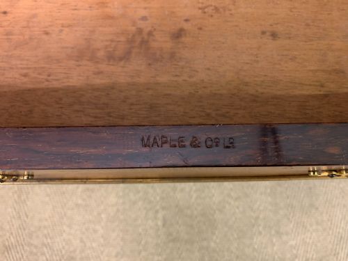 MAPLE CO INLAID ROSEWOOD ENVELOPE CARD TABLE - ADDITIONAL PHOTO 11
