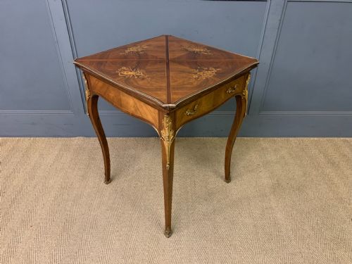 MAPLE CO INLAID ROSEWOOD ENVELOPE CARD TABLE - ADDITIONAL PHOTO 13