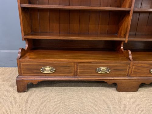 EDWARDIAN MAHOGANY OPEN BOOKCASE BY LAMB OF MANCHESTER - ADDITIONAL PHOTO 3