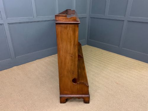 EDWARDIAN MAHOGANY OPEN BOOKCASE BY LAMB OF MANCHESTER - ADDITIONAL PHOTO 8