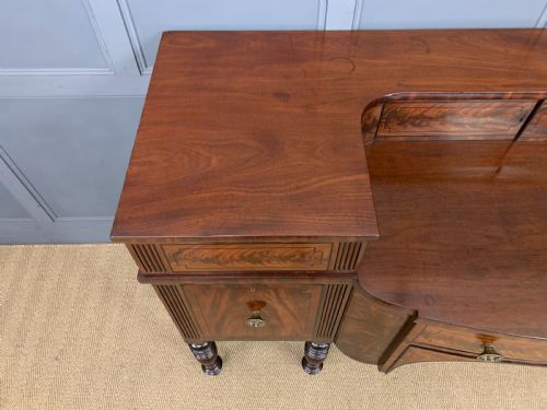 LARGE REGENCY PERIOD INLAID FLAME MAHOGANY SIDEBOARD - ADDITIONAL PHOTO 2