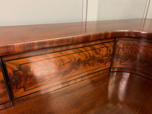 LARGE REGENCY PERIOD INLAID FLAME MAHOGANY SIDEBOARD - ADDITIONAL PHOTO 11