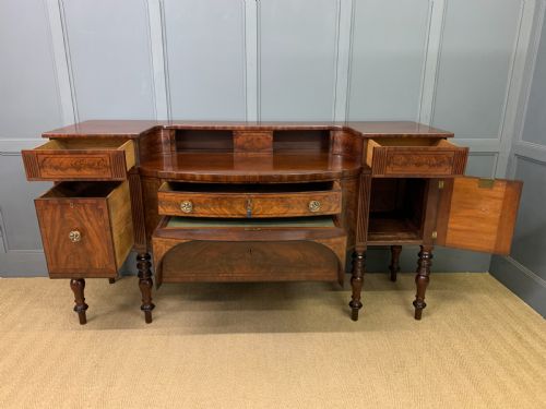 LARGE REGENCY PERIOD INLAID FLAME MAHOGANY SIDEBOARD - ADDITIONAL PHOTO 14