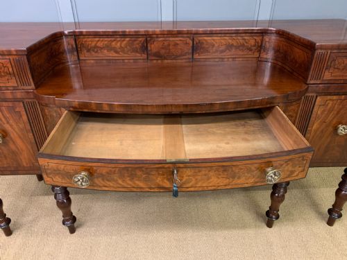 LARGE REGENCY PERIOD INLAID FLAME MAHOGANY SIDEBOARD - ADDITIONAL PHOTO 19