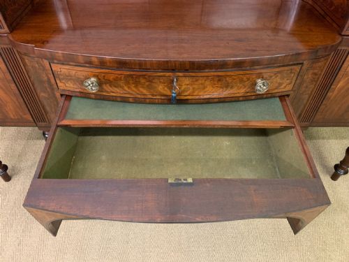 LARGE REGENCY PERIOD INLAID FLAME MAHOGANY SIDEBOARD - ADDITIONAL PHOTO 21