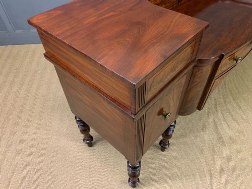 LARGE REGENCY PERIOD INLAID FLAME MAHOGANY SIDEBOARD - ADDITIONAL PHOTO 24