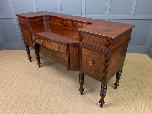 LARGE REGENCY PERIOD INLAID FLAME MAHOGANY SIDEBOARD - ADDITIONAL PHOTO 26