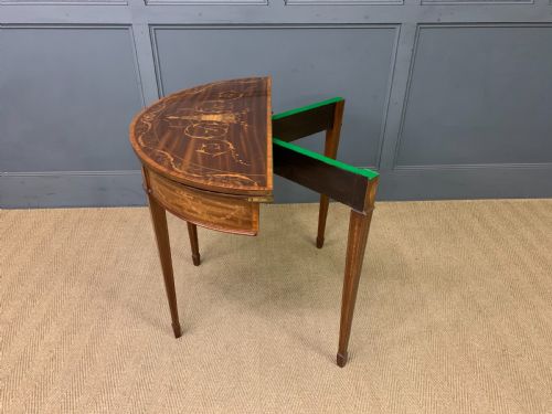 FINE QUALITY INLAID MAHOGANY CARD TABLE - ADDITIONAL PHOTO 15