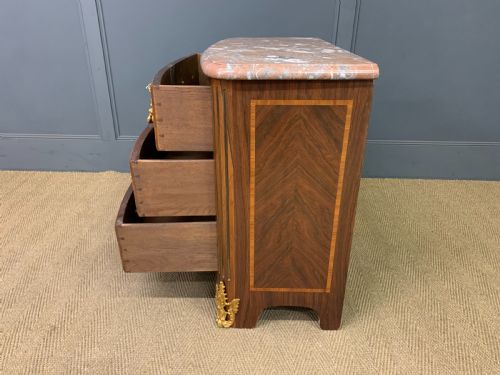 FRENCH KINGWOOD MARBLE TOPPED COMMODE - ADDITIONAL PHOTO 12