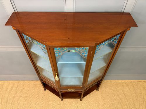 ARTS AND CRAFTS MAHOGANY DISPLAY CABINET - ADDITIONAL PHOTO 9