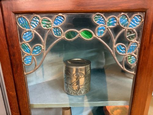 ARTS AND CRAFTS MAHOGANY DISPLAY CABINET - ADDITIONAL PHOTO 15