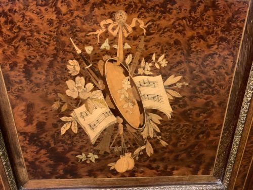 INLAID MAHOGANY AND AMBOYNA 19TH CENTURY FRENCH BOOKCASE - ADDITIONAL PHOTO 6