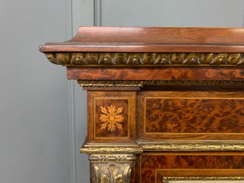 INLAID MAHOGANY AND AMBOYNA 19TH CENTURY FRENCH BOOKCASE - ADDITIONAL PHOTO 11