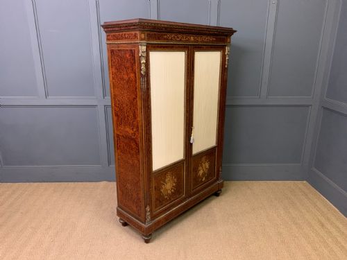 INLAID MAHOGANY AND AMBOYNA 19TH CENTURY FRENCH BOOKCASE - ADDITIONAL PHOTO 13
