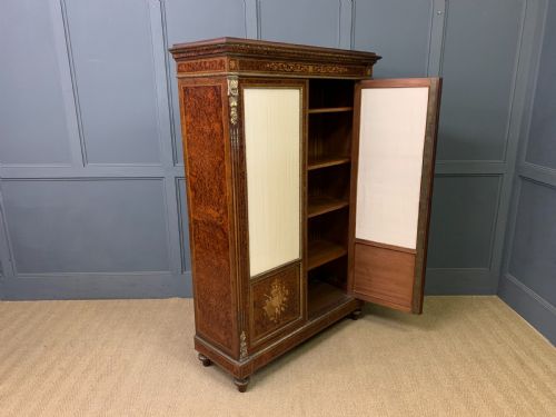 INLAID MAHOGANY AND AMBOYNA 19TH CENTURY FRENCH BOOKCASE - ADDITIONAL PHOTO 16