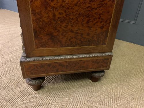 INLAID MAHOGANY AND AMBOYNA 19TH CENTURY FRENCH BOOKCASE - ADDITIONAL PHOTO 17