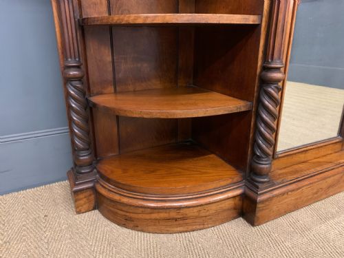 LARGE VICTORIAN BURR WALNUT LONDON QUALITY MIRROR BACK CHIFFONIER - ADDITIONAL PHOTO 10