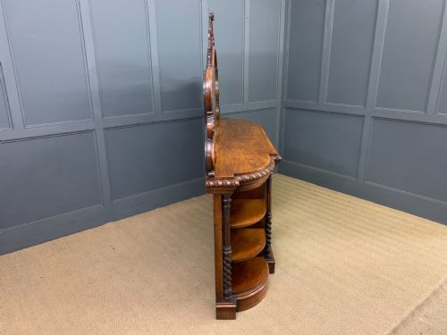 LARGE VICTORIAN BURR WALNUT LONDON QUALITY MIRROR BACK CHIFFONIER - ADDITIONAL PHOTO 22