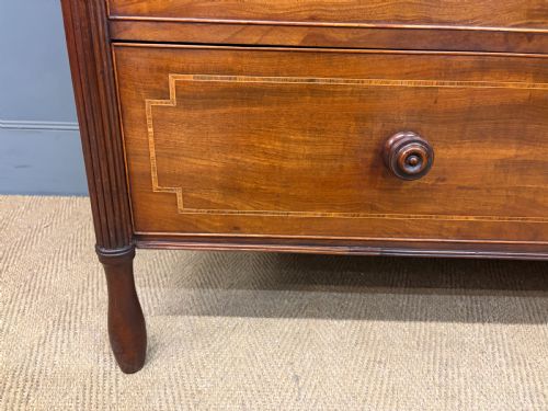 GEORGIAN INLAID MAHOGANY LINEN PRESS - ADDITIONAL PHOTO 8