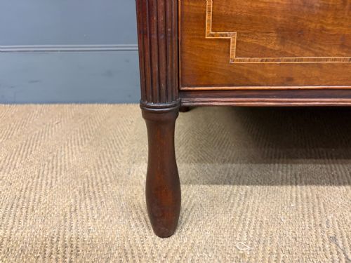 GEORGIAN INLAID MAHOGANY LINEN PRESS - ADDITIONAL PHOTO 10