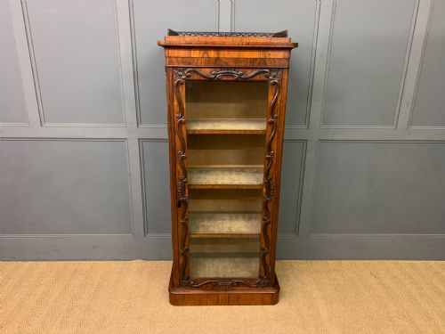 VICTORIAN ROSEWOOD BOOKCASE CABINET BY JAMES WINTER - ADDITIONAL PHOTO 1