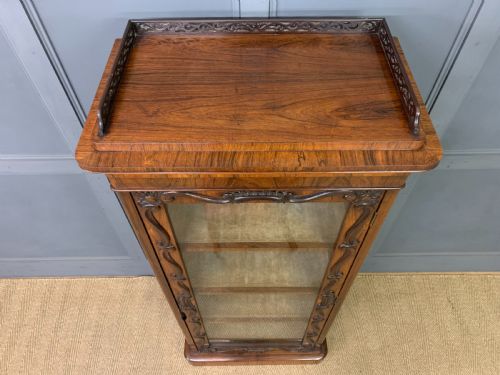 VICTORIAN ROSEWOOD BOOKCASE CABINET BY JAMES WINTER - ADDITIONAL PHOTO 8