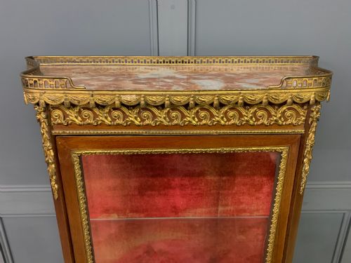 FRENCH VERNIS MARTIN MAHOGANY VITRINE - ADDITIONAL PHOTO 3