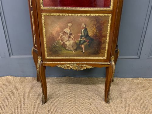 FRENCH VERNIS MARTIN MAHOGANY VITRINE - ADDITIONAL PHOTO 5