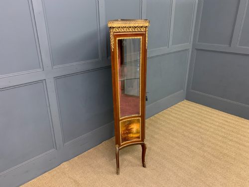 FRENCH VERNIS MARTIN MAHOGANY VITRINE - ADDITIONAL PHOTO 11