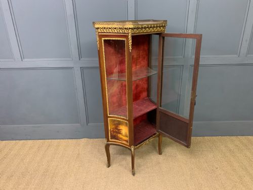 FRENCH VERNIS MARTIN MAHOGANY VITRINE - ADDITIONAL PHOTO 12