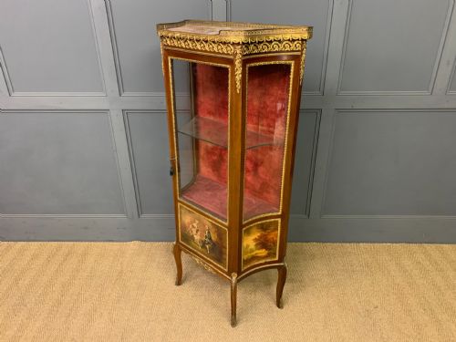 FRENCH VERNIS MARTIN MAHOGANY VITRINE - ADDITIONAL PHOTO 13