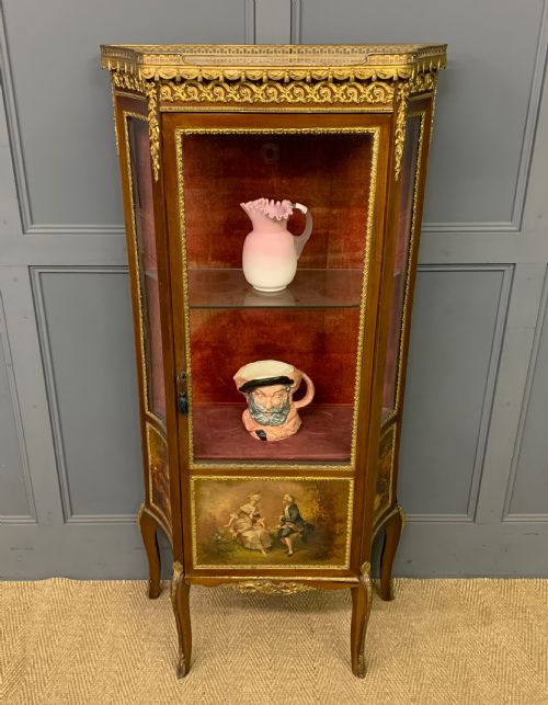 FRENCH VERNIS MARTIN MAHOGANY VITRINE - ADDITIONAL PHOTO 15