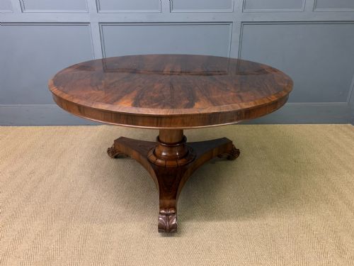 WILLIAM IV ROSEWOOD LOO TABLE