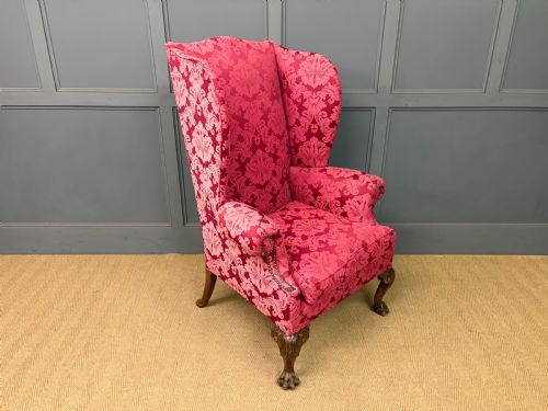 LATE 19TH CENTURY WALNUT WING ARMCHAIR - ADDITIONAL PHOTO 5