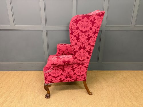 LATE 19TH CENTURY WALNUT WING ARMCHAIR - ADDITIONAL PHOTO 10