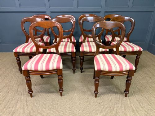 SET OF 10 VICTORIAN MAHOGANY DINING CHAIRS - ADDITIONAL PHOTO 1