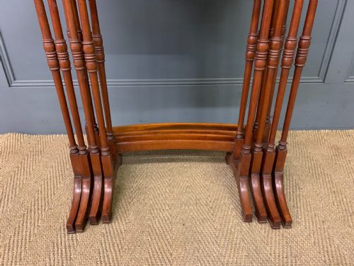 INLAID SATINWOOD NEST OF 4 TABLES - ADDITIONAL PHOTO 3