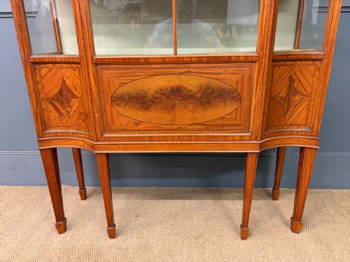 INLAID SATINWOOD DISPLAY CABINET BY MAPLE CO - ADDITIONAL PHOTO 3