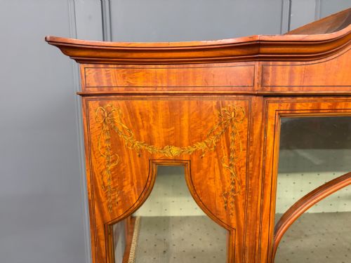 INLAID SATINWOOD DISPLAY CABINET BY MAPLE CO - ADDITIONAL PHOTO 7