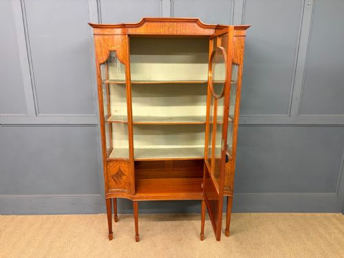INLAID SATINWOOD DISPLAY CABINET BY MAPLE CO - ADDITIONAL PHOTO 10