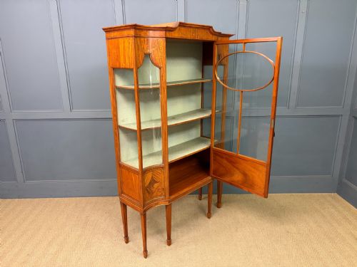 INLAID SATINWOOD DISPLAY CABINET BY MAPLE CO - ADDITIONAL PHOTO 17