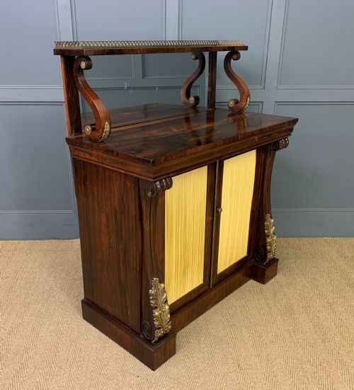 BRASS MOUNTED REGENCY ROSEWOOD CHIFFONIER