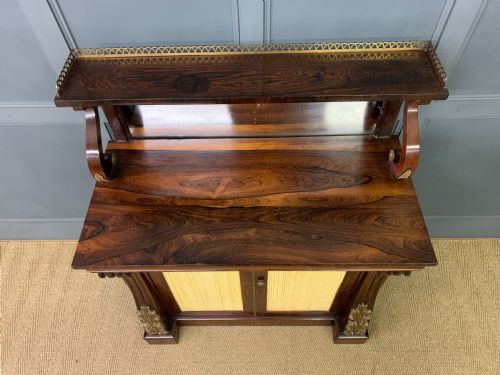 BRASS MOUNTED REGENCY ROSEWOOD CHIFFONIER - ADDITIONAL PHOTO 6