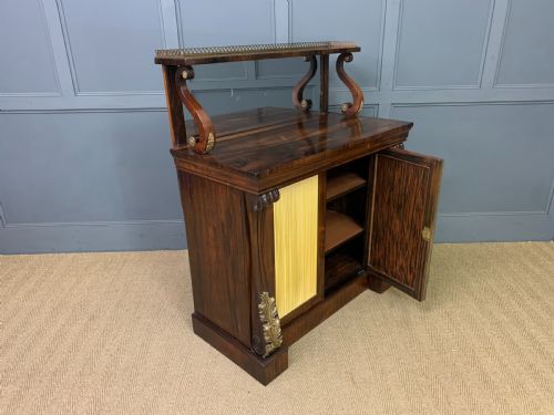 BRASS MOUNTED REGENCY ROSEWOOD CHIFFONIER - ADDITIONAL PHOTO 16