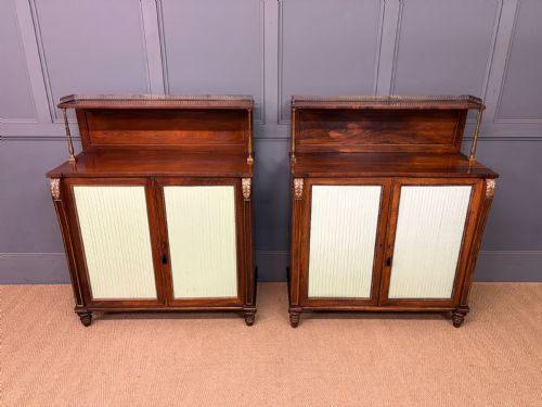PAIR OF REGENCY PERIOD ROSEWOOD SIDE CABINETS - ADDITIONAL PHOTO 9